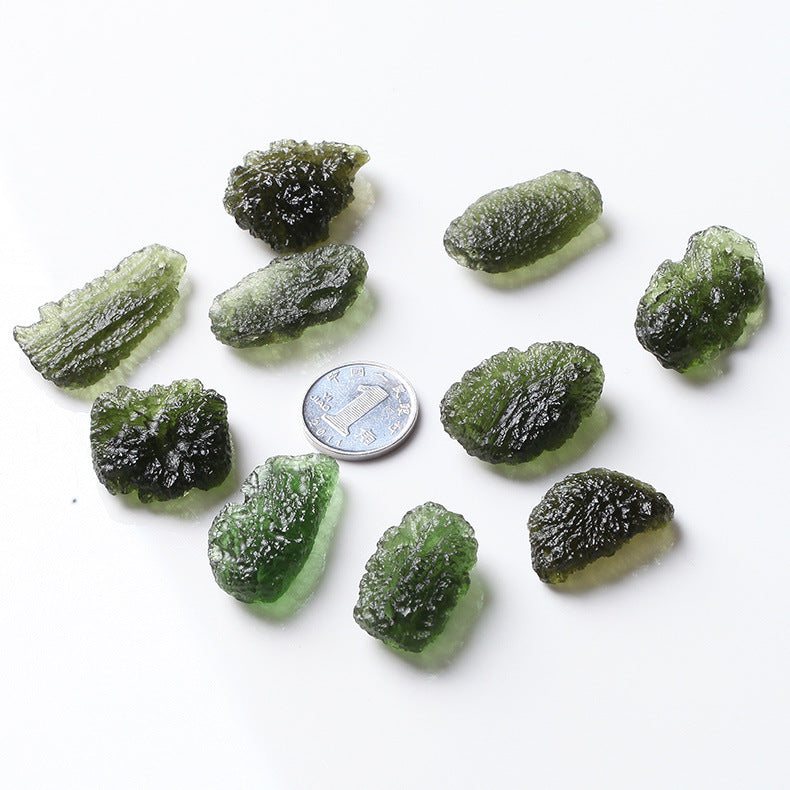 Lightweight green meteorite pendant for women and couples