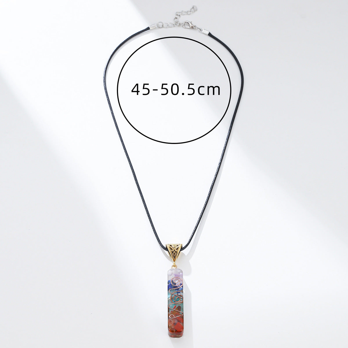 Stylish unisex 7 Chakra healing necklace with vibrant natural stones