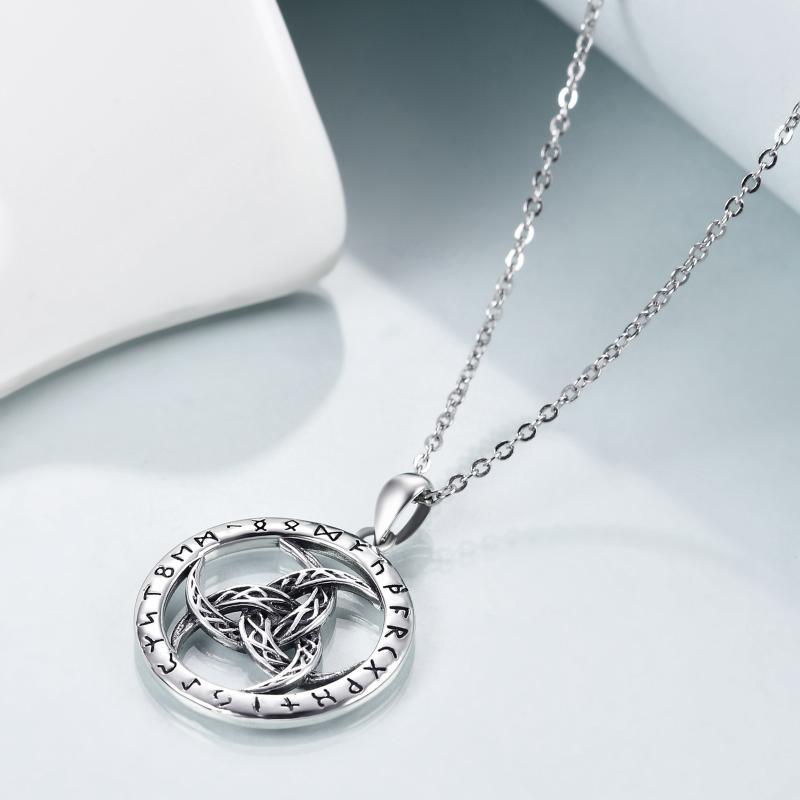 Triquetra rune amulet for blocking negative energy and enhancing focus