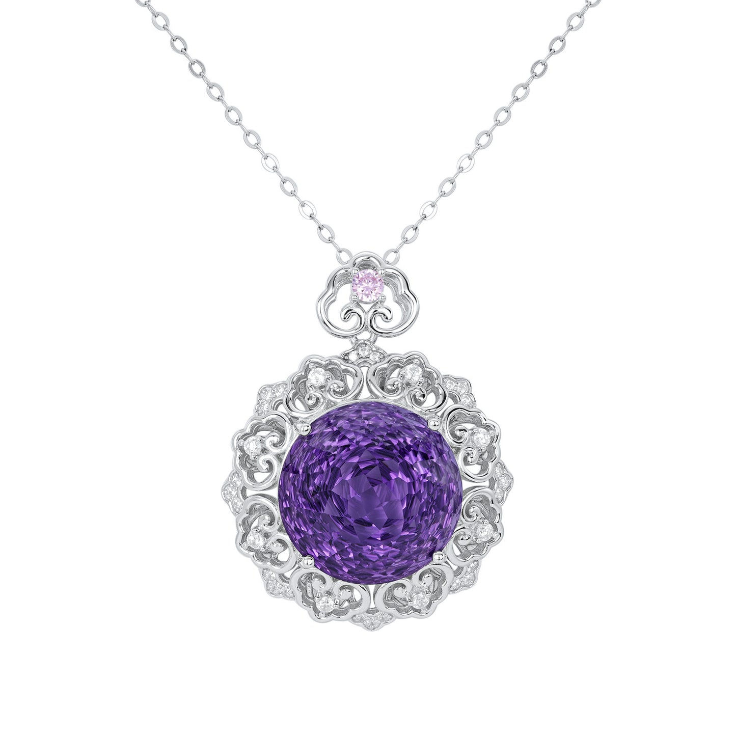 Exclusive Natural Amethyst Pendant | 925 Sterling Silver, Talisman of Intuition, Protection & Harmony