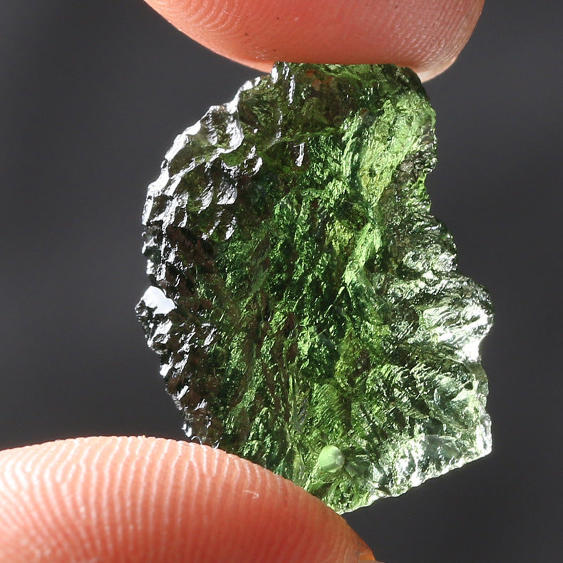 Lightweight green meteorite pendant for women and couples