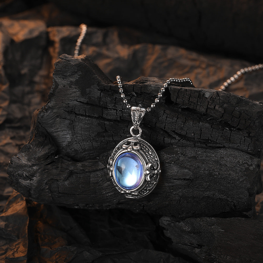 925 Thailand Sterling Silver Moonstone Amulet | Talisman for Intuition, Harmony & Spiritual Growth