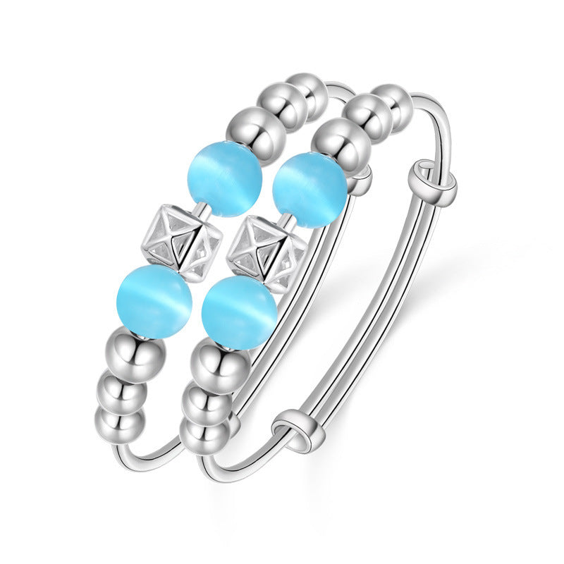 Children’s Sterling Silver Bracelet Pair – Hypoallergenic Blue Topaz Amulets for Protection & Harmony