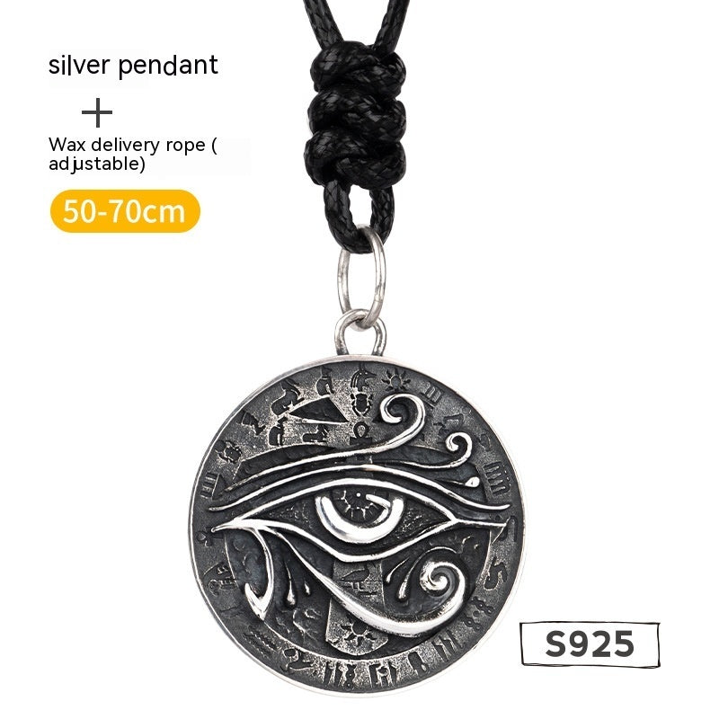 Eye of Horus Silver Necklace – Handcrafted Egyptian Protection Talisman