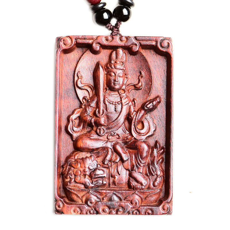 Handcrafted Manjushri Talisman Pendant - Spiritual Amulet for Wisdom & Protection