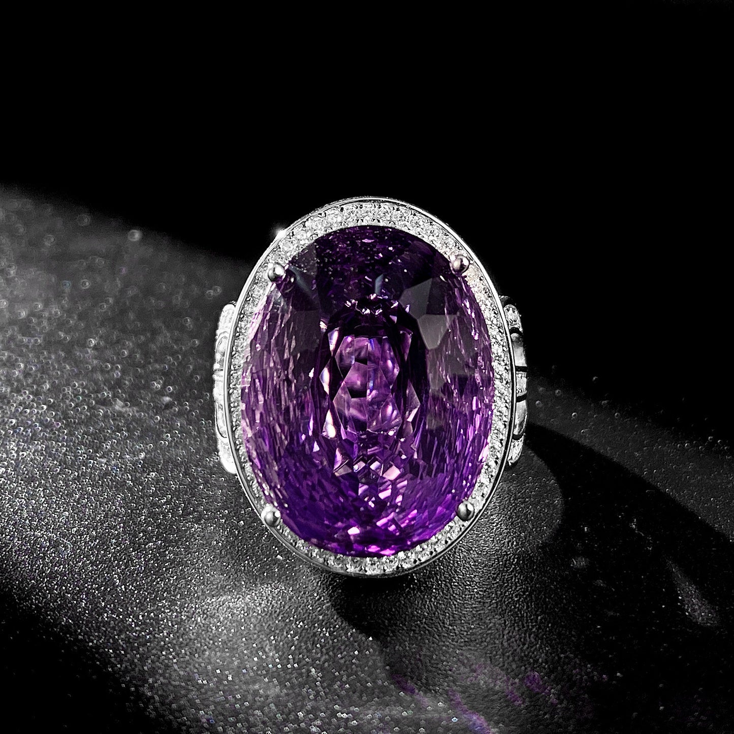Natural Amethyst 925 Silver Ring | Handmade Protection & Intuition Talisman