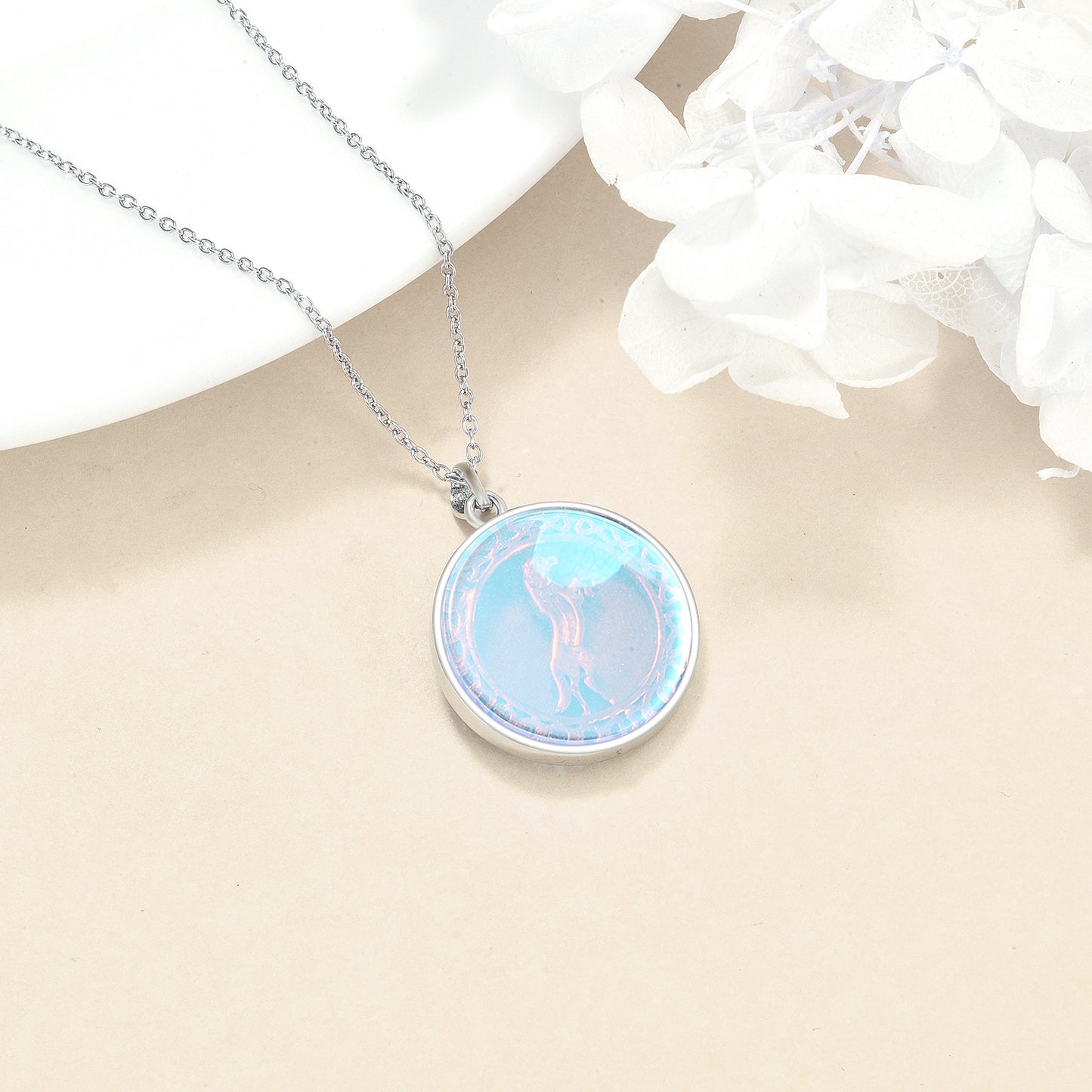 Celtic Horse Talisman Necklace with Moonstone | Sterling Silver Protection Amulet for Strength, Freedom & Lunar Energy