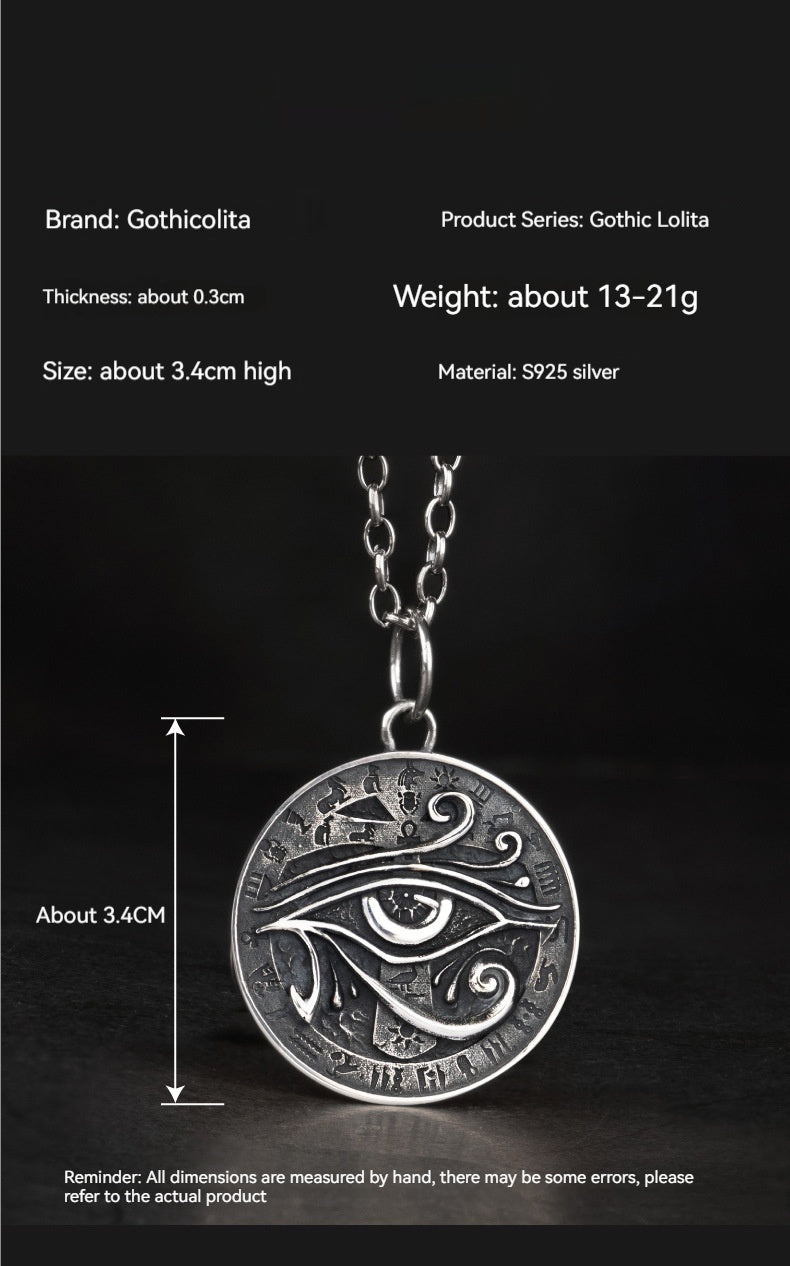 Eye of Horus Silver Necklace – Handcrafted Egyptian Protection Talisman