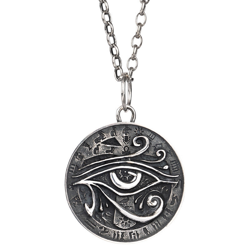 Eye of Horus Silver Necklace – Handcrafted Egyptian Protection Talisman