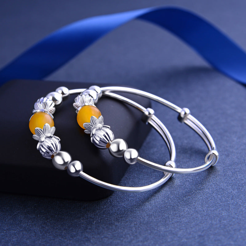 925 Sterling Silver Kids Bracelet Set with Natural Yellow Topaz – Supreme Evil Eye Guardian