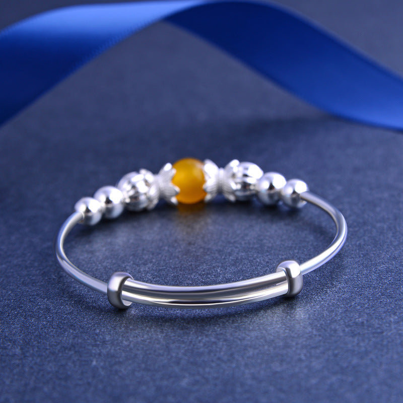 925 Sterling Silver Kids Bracelet Set with Natural Yellow Topaz – Supreme Evil Eye Guardian