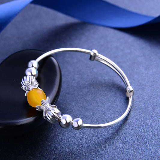 925 Sterling Silver Kids Bracelet Set with Natural Yellow Topaz – Supreme Evil Eye Guardian