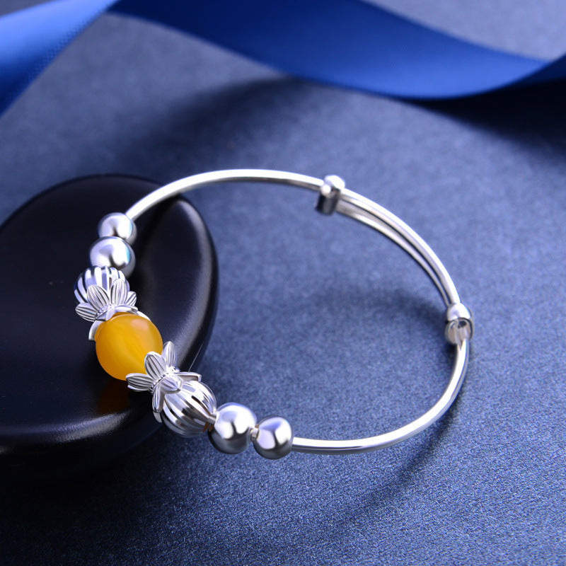 925 Sterling Silver Kids Bracelet Set with Natural Yellow Topaz – Supreme Evil Eye Guardian