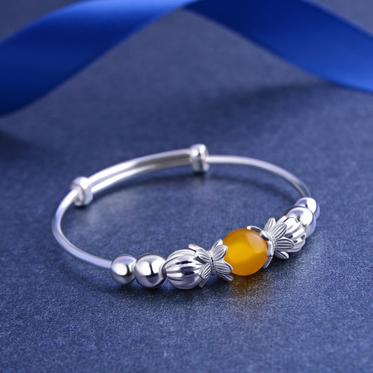 925 Sterling Silver Kids Bracelet Set with Natural Yellow Topaz – Supreme Evil Eye Guardian