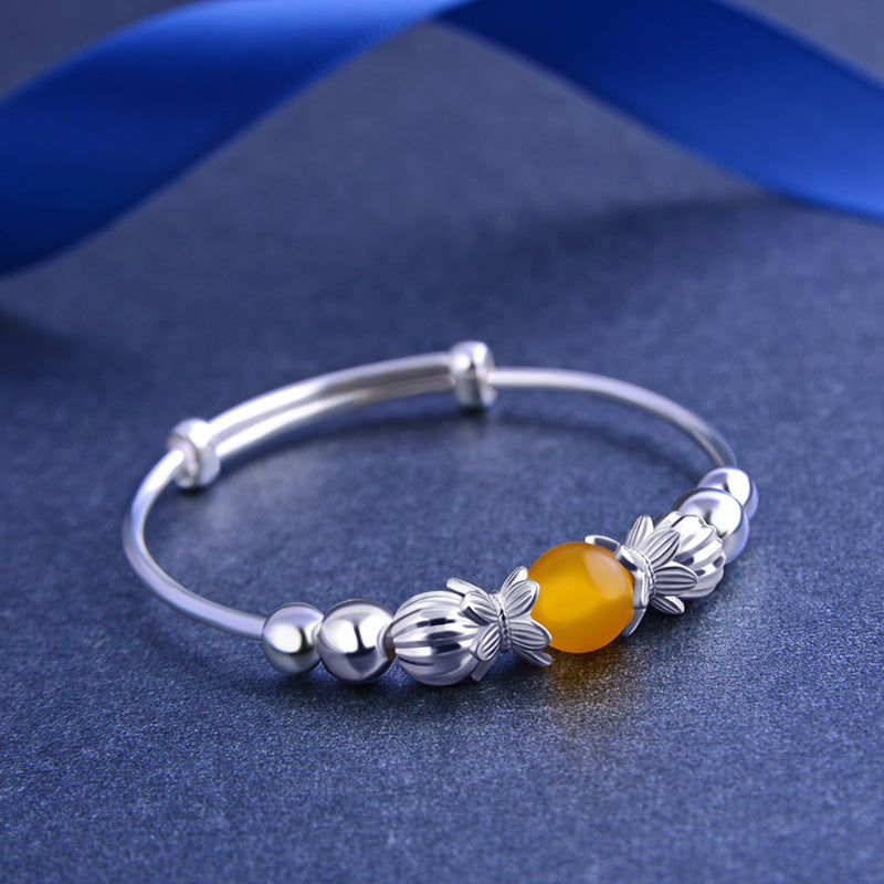 925 Sterling Silver Kids Bracelet Set with Natural Yellow Topaz – Supreme Evil Eye Guardian